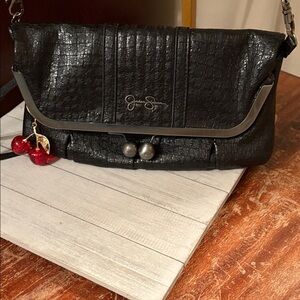 Jessica Simpson Textured Black Shoulder Bag